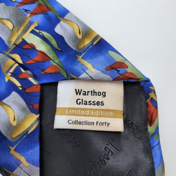 Lot of 2x J. GARCIA Men's Silk Necktie Warthog Glasses Limited Ed. Geometric - Picture 9 of 10